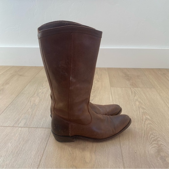 Frye Women's Rider Pull-on Boots in Brown 7 - Picture 1 of 6